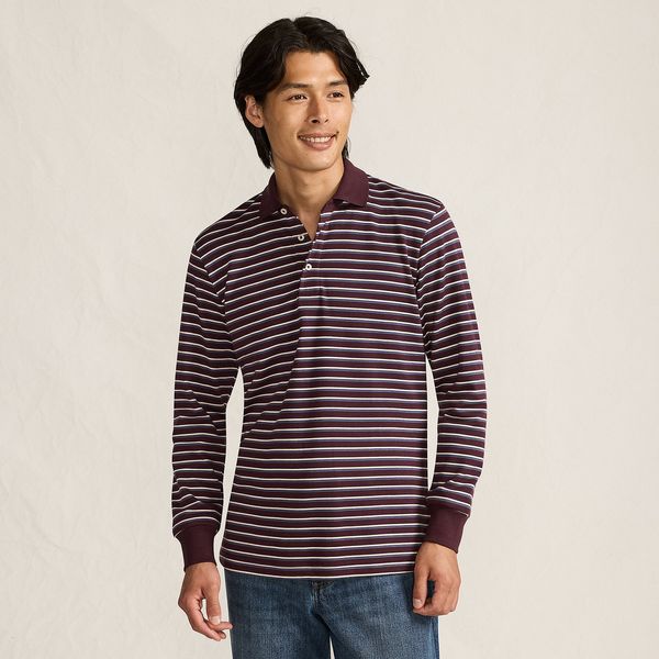 Lands' End Men's Long Sleeve Supima Cotton Polo