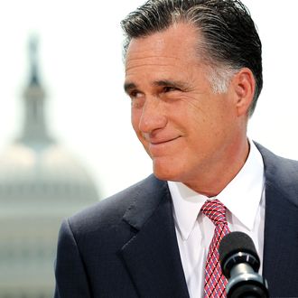 WASHINGTON, DC - JUNE 28: Republican U.S. Presidential candidate and former Massachusetts Governor Mitt Romney speaks in response to the U.S. Supreme Court ruling on the Affordable Healthcare Act with the U.S. Capitol in the background, June 28, 2012 in Washington, DC. The Supreme Court ruled that the entire law was constitutional and did not strike down any part. (Photo by Alex Wong/Getty Images)