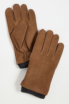 Polo Ralph Lauren Leather Gloves with Knit Cuff