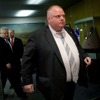 May 27, 2013 - Toronto, On, Canada - Rob Ford walked out of his office followed by his brother Doug Monday afternoon after his press secretaries quit.