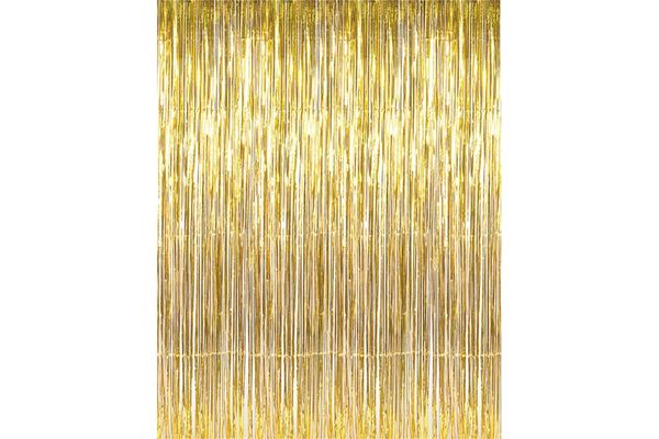 GOER 3.2-by-9.8 Foot Metallic Tinsel Foil Fringe Curtains