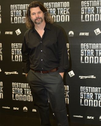 LONDON, ENGLAND - OCTOBER 19: Ronald D Moore attends a photocall at Destination Star Trek London at ExCel on October 19, 2012 in London, England. (Photo by Martin McNeil/Getty Images)