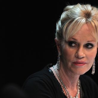 US actress Melanie Griffith participates in a panel talk at The Black Box during the Munich film festival on July 3, 2012 in Munich, Germany. 