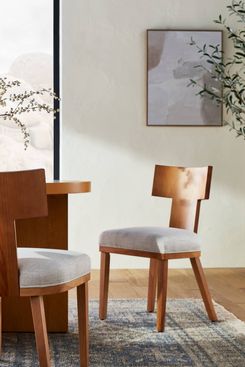 Target Threshold Salduro Sculptural Wood Dining Chair (Linen)