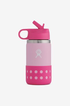 Botella de agua al vacío de boca ancha para niños Hydro Flask con tapa de pajita