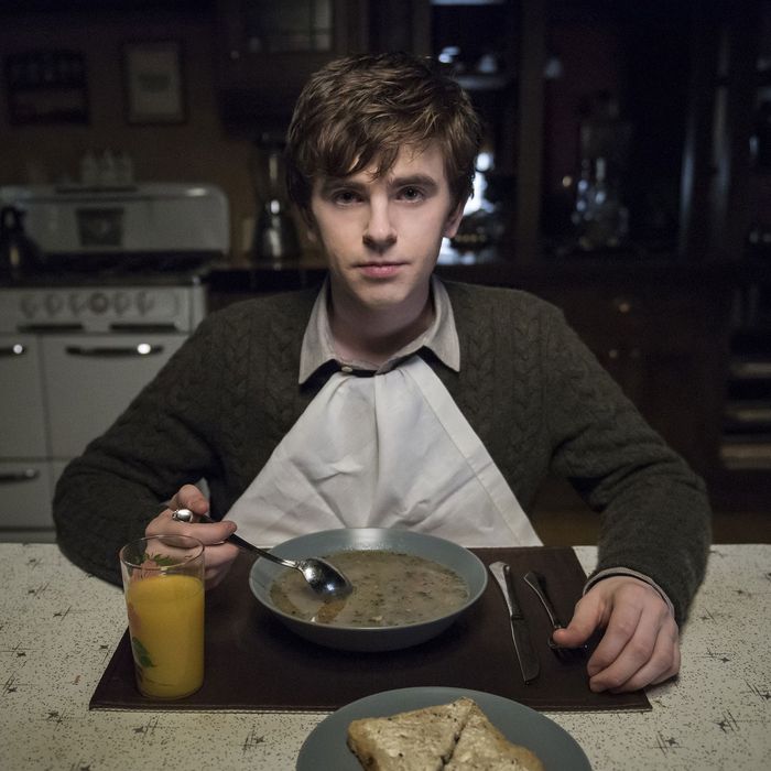 Season 4. Freddie Highmore as Norman Bates. 