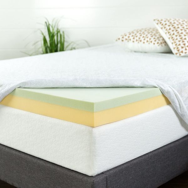Zinus 4-Inch Green Tea Memory Foam Mattress Topper