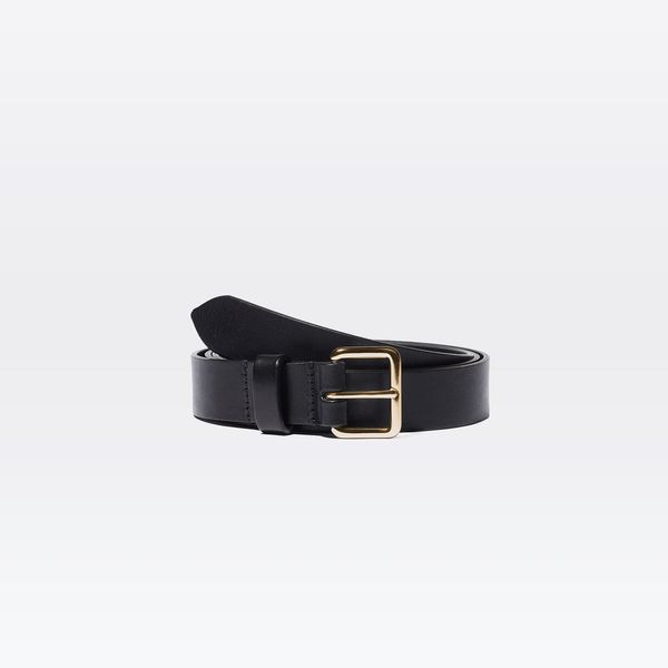 Emme Parsons Yoyo Belt in Black with Gold Buckle