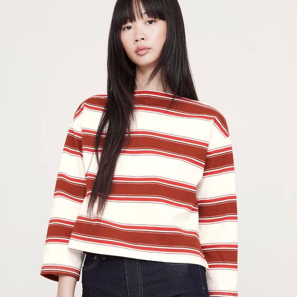 Banana Republic Relaxed Cotton Boat-Neck Top
