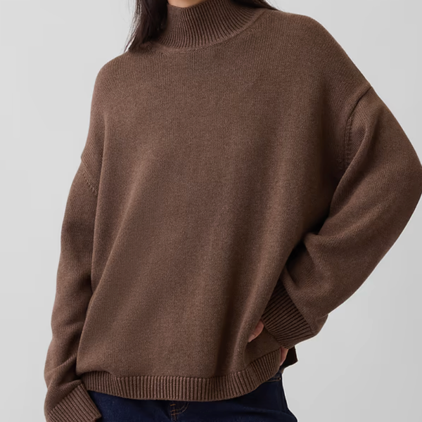 Gap 100% Cotton Oversized Mockneck Sweater