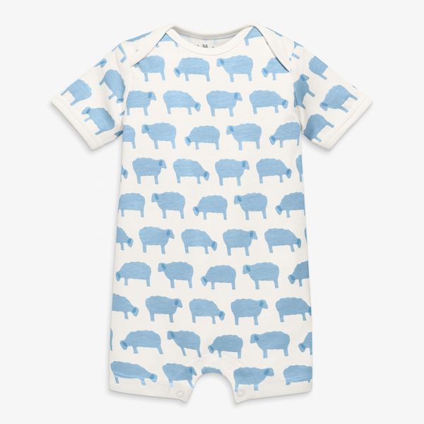 Primary Organic Animal Friends Babysuit Shortie