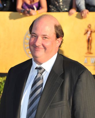 LOS ANGELES, CA - JANUARY 29: Actor Brian Baumgartner arrives at the 18th Annual Screen Actors Guild Awards at The Shrine Auditorium on January 29, 2012 in Los Angeles, California. (Photo by Alberto E. Rodriguez/Getty Images)