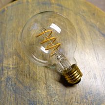 LED Edison Bulb - G25, Curved Vintage Spiral Filament