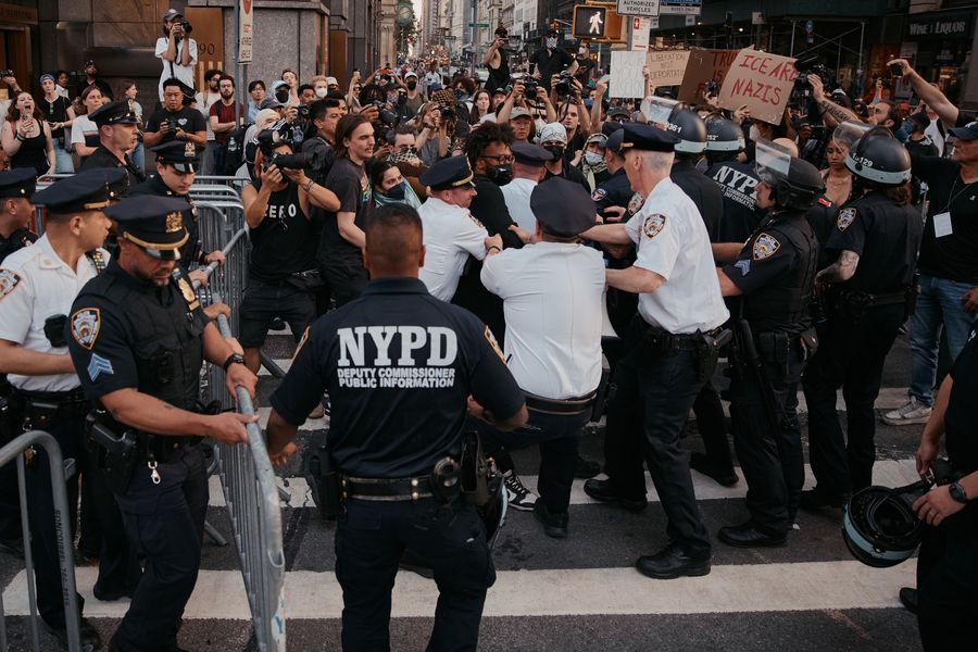 Anti-ICE Demonstrations Continue In New York City