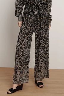Veronica Beard Callaway Smocked Wide-Leg Pant