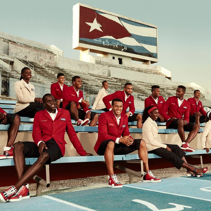 Cuba's Olympic team wearing the new collection.