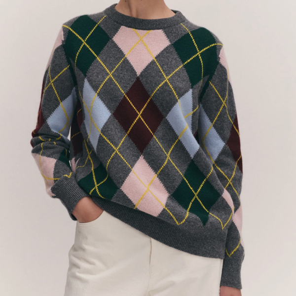 &Daughter Ava Argyle Crewneck