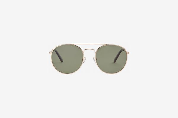Le Specs Revolution round-frame metal sunglasses
