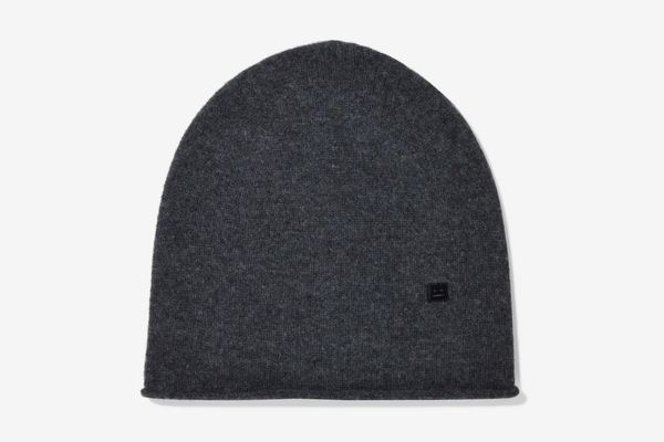 Acne Studios Melange Wool Beanie, Charcoal