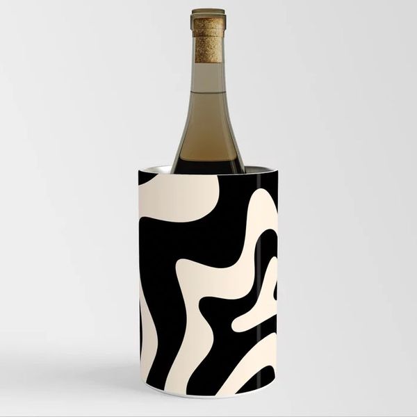 Society6 Retro Liquid Swirl Abstract Wine Chiller