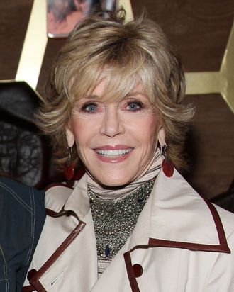 Jane Fonda at A Candid Conversation with Jane Fonda and Andy Cohen on the 40th Anniversary of her Academy Award winning role in Klute to benefit the Georgia Campaign for Adolescent Pregnancy Prevention at Darby Downstairs on October 11, 2012 in New York City. 