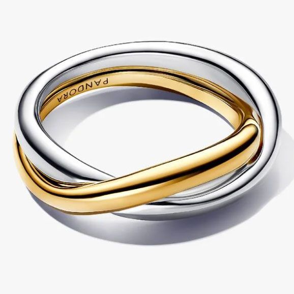 Two-tone Entwined Bands Ring