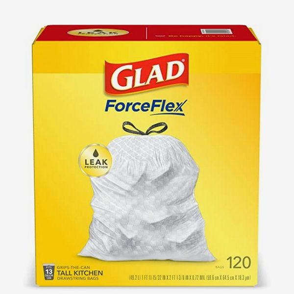 Glad ForceFlex Tall Kitchen Drawstring Trash Bags, 120-Count