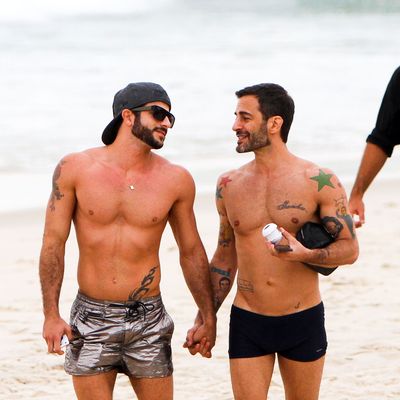 Fashion designer Marc Jacobs and boyfriend Lorenzo Martone had