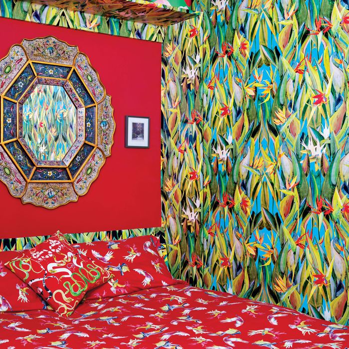 The bedroom in Venson’s 275-square-foot studio.