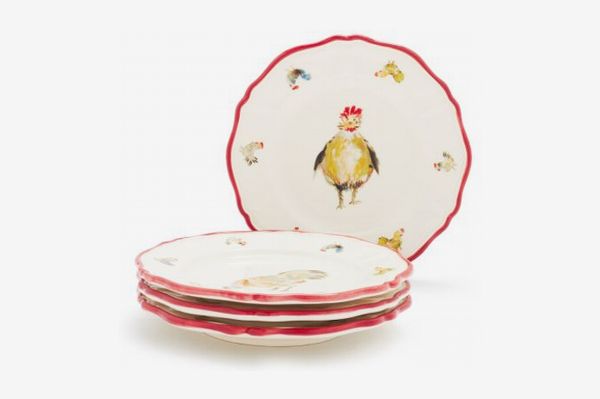 Jacques Pépin Collection Chickens Appetizer Plates, Set of 4