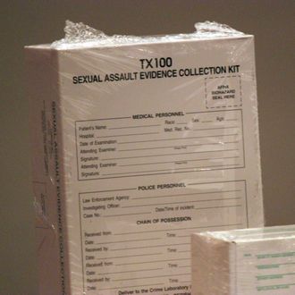 A Sexual Assault Evidence Collection kit as seen at Texas Scottish Rite Hospital for Children, where an educational program was held for health care providers.