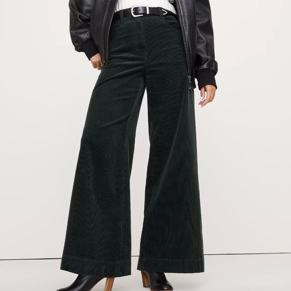 Banana Republic High-Rise Wide-Leg Corduroy Pant