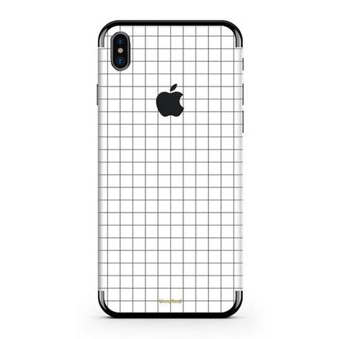 Uniqfind White Grid Skin + Case