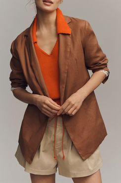 Maeve Tessie European Linen Stretch Blazer
