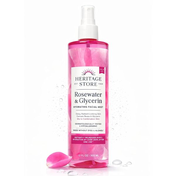 Heritage Store Rosewater & Glycerin Hydrating Facial Mist