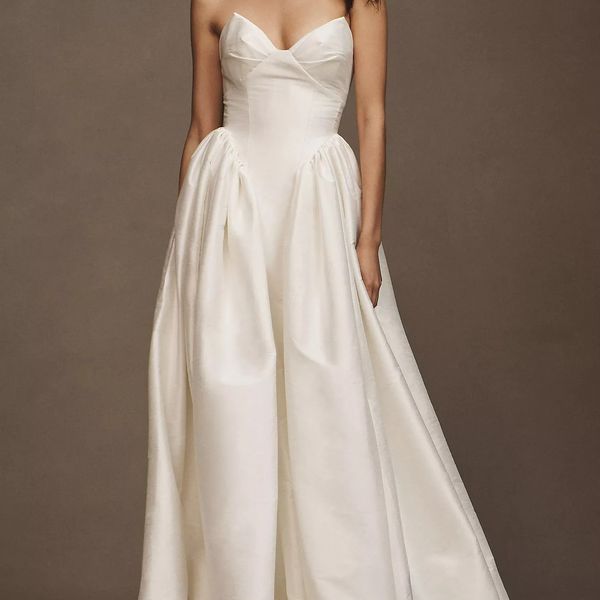 Willowby by Watters Ember Strapless Drop-Waist Dupioni Wedding Gown