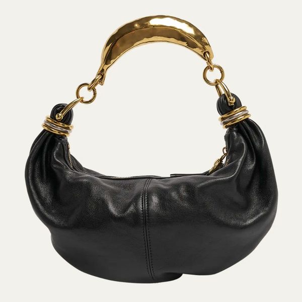 Chloé Bracelet Banana Shoulder Bag in Buffalo Leather