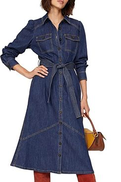 Derek Lam Collective RTR Design Collective Denim Tie Front Dress