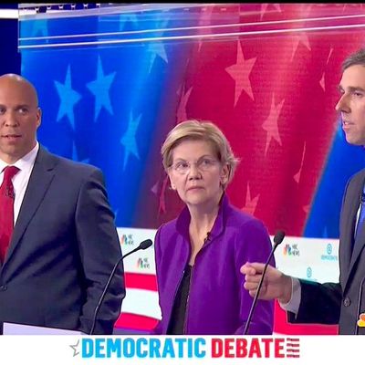 Cory Booker, Elizabeth Warren, and Beto O'Rourke.
