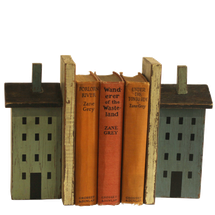 Wooden Cottage Bookends