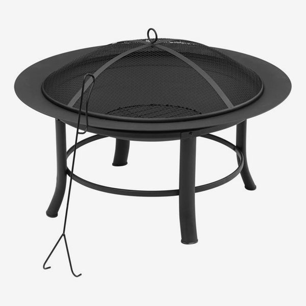 Mainstays 28-Inch Firepit With PVC Cover and Spark Guard