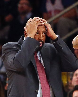 Head coach Mike Woodson of the New York Knicks 