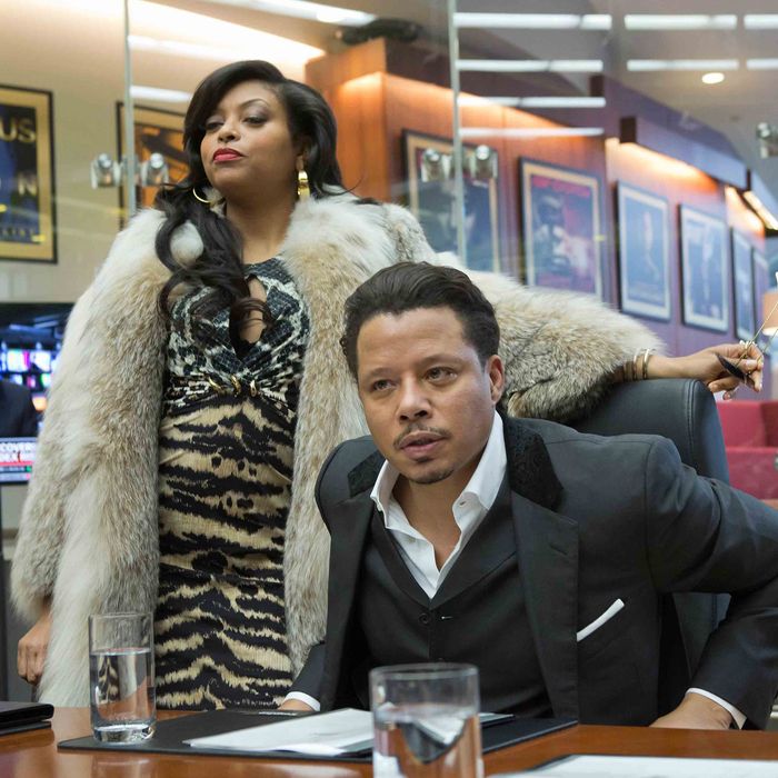 EMPIRE: Cookie Lyon (Taraji P. Henson, L) visits Lucious Lyon (Terrence Howard, R) to claim her share of the company in the premiere episode of EMPIRE airing Wednesday, Jan. 7 (9:00-10:00 PM ET/PT) on FOX.