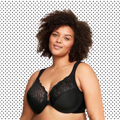 Curve Muse Women's Plus Size Padded Underwire Full Coverage Bra-2PK-Lt  Grey,Navy-32DD 