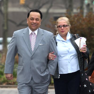 Former US State Senator Pedro Espada arrives at Brooklyn Federal Court for his trial on March 21st.
