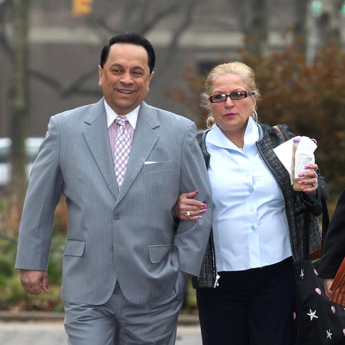 Former US State Senator Pedro Espada arrives at Brooklyn Federal Court for his trial on March 21st.