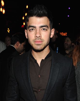 Musician Joe Jonas attends the Samsung and AT&T, hosted by rag & bone, present the “Fashion: Take Note Studio” Valentine’s Day Event featuring Band Of Horses at Dream Downtown on February 14, 2012 in New York City.