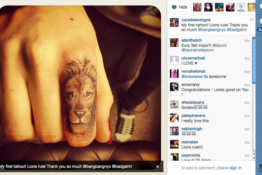 Cara Delevingne: the passion for tattoos - Tattooneo