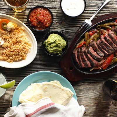 The restaurant's fajita spread.