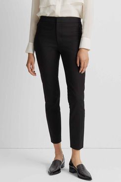 black tailored skinny trousers